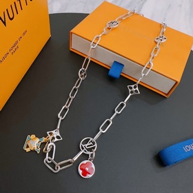 Оригинальное колье Louis Vuitton LV, новая модель из фирменного м