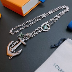 Оригинальное колье Louis Vuitton LV, новая модель из фирменного м