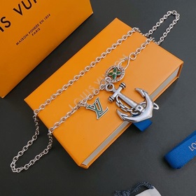 Оригинальное колье Louis Vuitton LV, новая модель из фирменного м