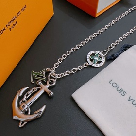 Оригинальное колье Louis Vuitton LV, новая модель из фирменного м