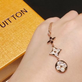 LV Неправильной формы ожерелье с тремя цветами бриллиантами, шамп