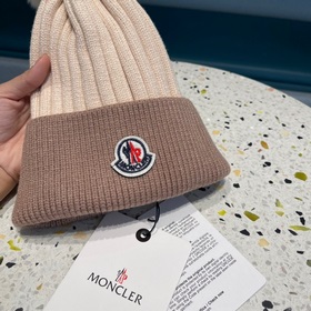 MONCLER вязаная шапка с ушанкой, высокая версия из шерсти с мехов