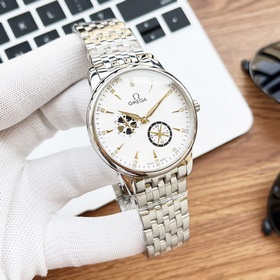 Элегантные мужские часы Omega с четырьмя стрелками указателем фаз