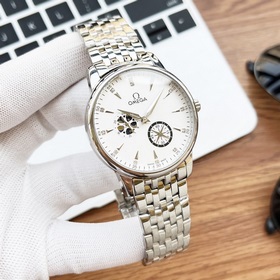 Элегантные мужские часы Omega с четырьмя стрелками указателем фаз