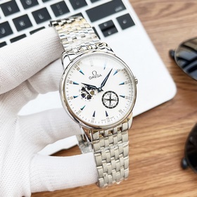 Элегантные мужские часы Omega с четырьмя стрелками указателем фаз