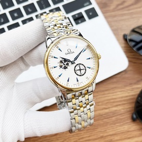 Элегантные мужские часы Omega с четырьмя стрелками указателем фаз