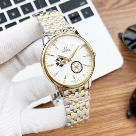 Элегантные мужские часы Omega с четырьмя стрелками указателем фаз