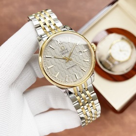 Элегантные мужские часы Omega, классический дизайн с тремя стрелк