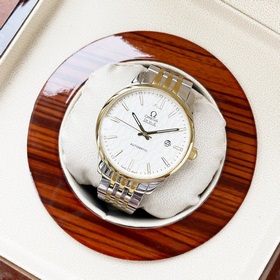 Элегантные мужские часы Omega, классический дизайн с тремя стрелк