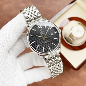 Элегантные мужские часы Omega, классический дизайн с тремя стрелк