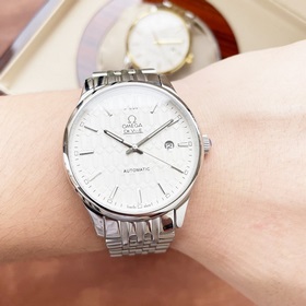 Элегантные мужские часы Omega, классический дизайн с тремя стрелк