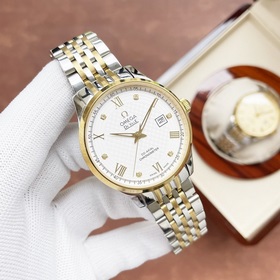 Элегантные мужские часы Omega, классический дизайн с тремя стрелк