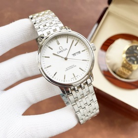 Элегантные мужские часы Omega, классический дизайн с тремя стрелк