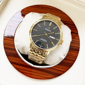 Элегантные мужские часы Omega, классический дизайн с тремя стрелк