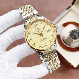 Элегантные мужские часы Omega, классический дизайн с тремя стрелк