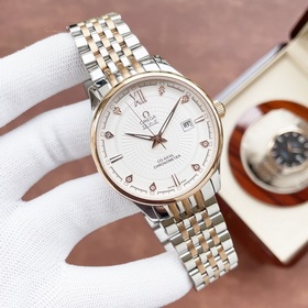 Элегантные мужские часы Omega, классический дизайн с тремя стрелк