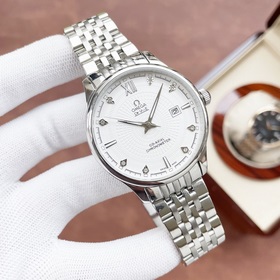 Элегантные мужские часы Omega, классический дизайн с тремя стрелк
