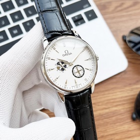 Элегантные мужские часы Omega с четырьмя стрелками указателем фаз