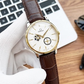 Элегантные мужские часы Omega с четырьмя стрелками указателем фаз