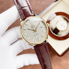 Элегантные мужские часы Omega, классический дизайн с тремя стрелк