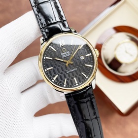 Элегантные мужские часы Omega, классический дизайн с тремя стрелк