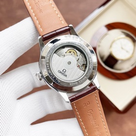 Элегантные мужские часы Omega, классический дизайн с тремя стрелк