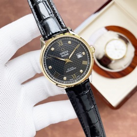 Элегантные мужские часы Omega, классический дизайн с тремя стрелк
