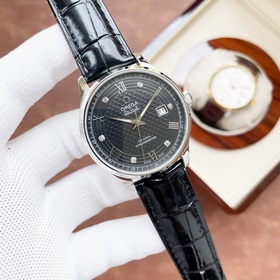Элегантные мужские часы Omega, классический дизайн с тремя стрелк