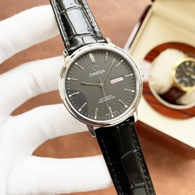Элегантные мужские часы Omega, классический дизайн с тремя стрелк