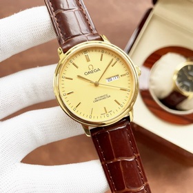 Элегантные мужские часы Omega, классический дизайн с тремя стрелк