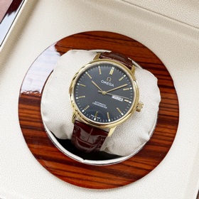 Элегантные мужские часы Omega, классический дизайн с тремя стрелк