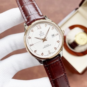 Элегантные мужские часы Omega, классический дизайн с тремя стрелк