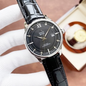 Элегантные мужские часы Omega, классический дизайн с тремя стрелк