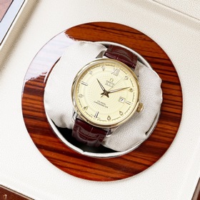 Элегантные мужские часы Omega, классический дизайн с тремя стрелк