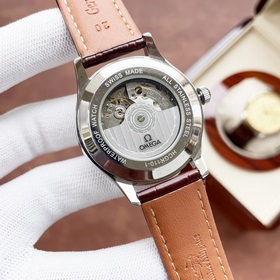 Элегантные мужские часы Omega, классический дизайн с тремя стрелк