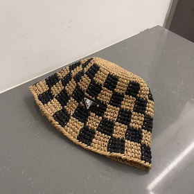 PRADA Передник, полностью связанный вручную, шляпа для защиты от