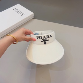 PRADA, шляпа с широкими полями, черно-белая, очень популярная мод