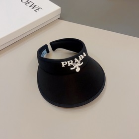 PRADA, шляпа с широкими полями, черно-белая, очень популярная мод