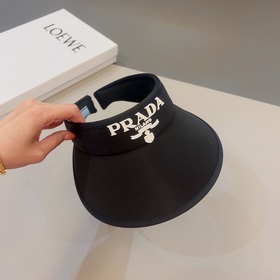 PRADA, шляпа с широкими полями, черно-белая, очень популярная мод