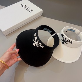 PRADA, шляпа с широкими полями, черно-белая, очень популярная мод