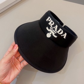 PRADA, шляпа с широкими полями, черно-белая, очень популярная мод