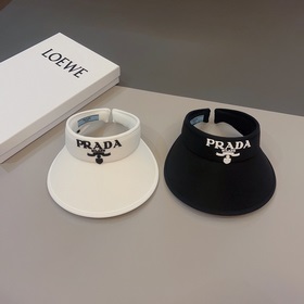PRADA, шляпа с широкими полями, черно-белая, очень популярная мод