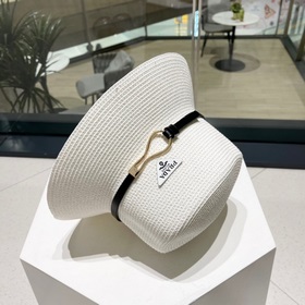【PRADA Пrada】 Новая модель 2023 года： соломенная шляпа-котел с ре