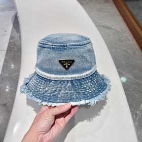 Prada весна-лето, новая модель джинсовой рыбацкой кепки Ретро-сти