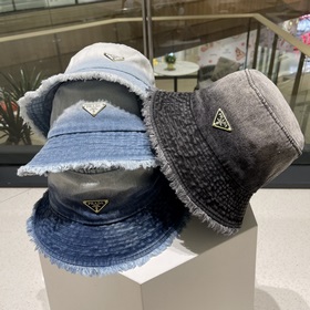Prada джинсовая кепка-рыбачка, эффект вымытого цвета, идеальный а