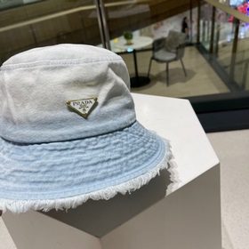 Prada джинсовая кепка-рыбачка, эффект вымытого цвета, идеальный а