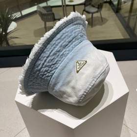 Prada джинсовая кепка-рыбачка, эффект вымытого цвета, идеальный а