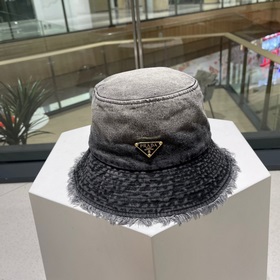 Prada джинсовая кепка-рыбачка, эффект вымытого цвета, идеальный а