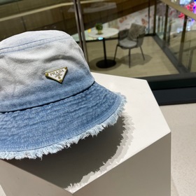 Prada джинсовая кепка-рыбачка, эффект вымытого цвета, идеальный а