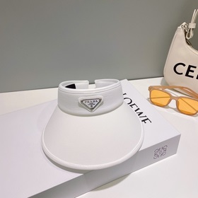 PRADA, шляпа с широкими полями, черно-белая, очень популярная мод